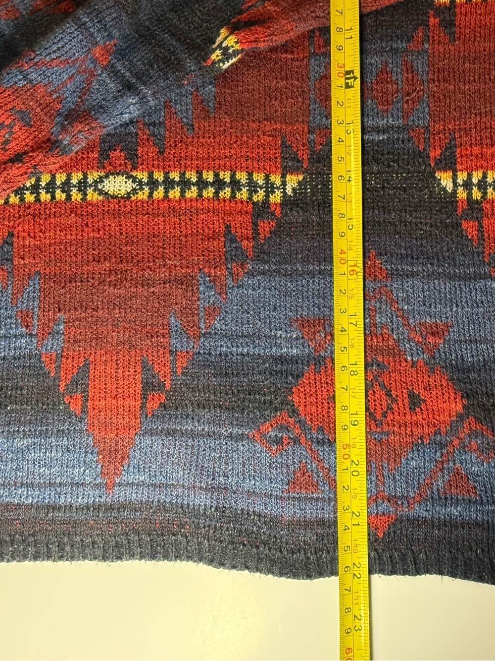 denim supply ralph lauren mens sweater Henley Medium Southwest Design Cotton - Picture 9 of 10